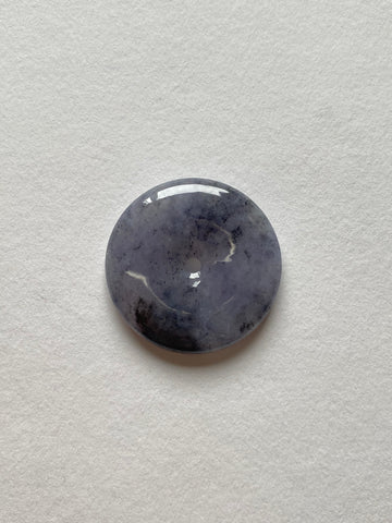 Black Lavender Translucent Jadeite Ring Pendant
