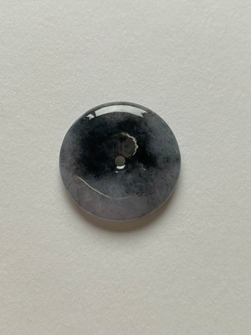 Black Lavender Translucent Jadeite Ring Pendant