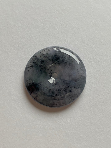 Black Lavender Translucent Jadeite Ring Pendant