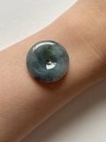 Black Translucent Jadeite Ring Pendant