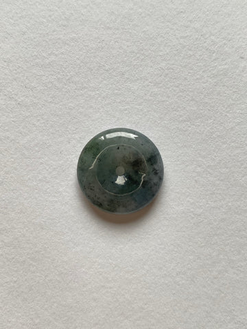 Black Translucent Jadeite Ring Pendant
