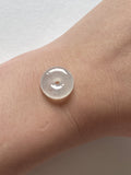 Icy White Highly Translucent Jadeite Ring Pendant
