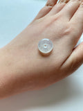 Icy White Highly Translucent Jadeite Ring Pendant