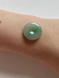 Floating Green Translucent Jadeite Ring Pendant