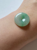 Floating Green Translucent Jadeite Ring Pendant