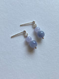Lavender Translucent Jadeite Drop Earrings