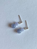 Lavender Translucent Jadeite Drop Earrings