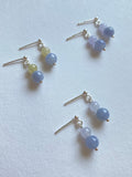 Lavender Translucent Jadeite Drop Earrings