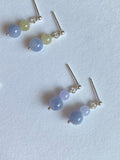 Lavender Translucent Jadeite Drop Earrings