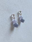 Lavender Translucent Jadeite Drop Earrings