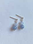 Lavender Translucent Jadeite Drop Earrings
