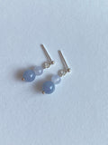 Lavender Translucent Jadeite Drop Earrings