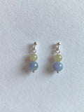 Lavender and Yellow Translucent Jadeite Drop Earrings