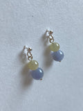 Lavender and Yellow Translucent Jadeite Drop Earrings