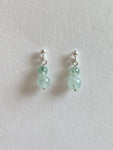Light Green and Floating Green Translucent Jadeite Drop Earrings