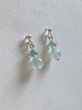 Light Green and Floating Green Translucent Jadeite Drop Earrings