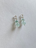 Light Green and Floating Green Translucent Jadeite Drop Earrings
