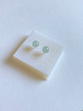 Light Green Translucent Jadeite Stud Earrings