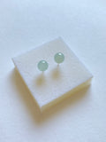 Light Green Translucent Jadeite Stud Earrings