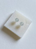Icy White Highly Translucent Jadeite Stud Earrings
