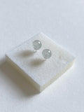 Icy White Highly Translucent Jadeite Stud Earrings