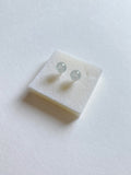 Icy White Highly Translucent Jadeite Stud Earrings