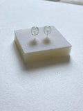 Icy White Highly Translucent Jadeite Stud Earrings