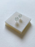 Icy White Highly Translucent Jadeite Stud Earrings