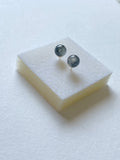 Black Highly Translucent Jadeite Stud Earrings