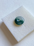 Floating Bluish Green Mildly Translucent Jadeite Ring Pendant