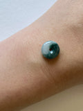 Floating Bluish Green Mildly Translucent Jadeite Ring Pendant