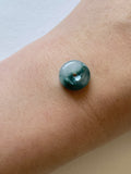 Floating Bluish Green Mildly Translucent Jadeite Ring Pendant