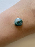 Floating Bluish Green Mildly Translucent Jadeite Ring Pendant