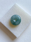 Floating Bluish Green Mildly Translucent Jadeite Ring Pendant