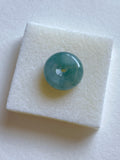Floating Bluish Green Mildly Translucent Jadeite Ring Pendant
