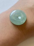 Icy Light Green Translucent Jadeite Ring Pendant