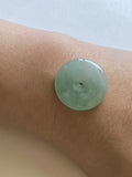 Icy Light Green Translucent Jadeite Ring Pendant