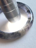 Black Lavender Translucent Jadeite Round Bangle
